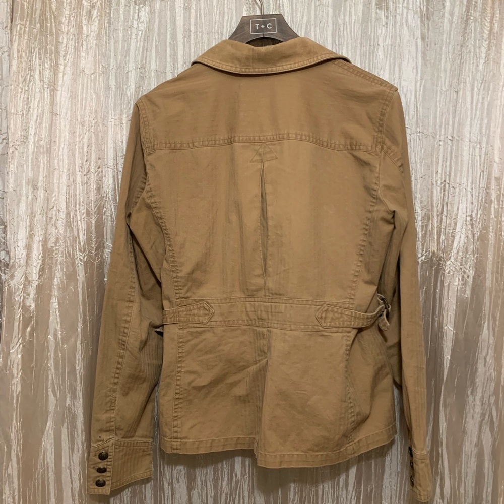 Ralph Lauren Military Jacket Cotton Tan Beige Size 4 - Picture 4 of 8